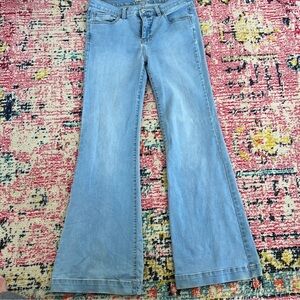 Free People Light Blue Flare Jeans